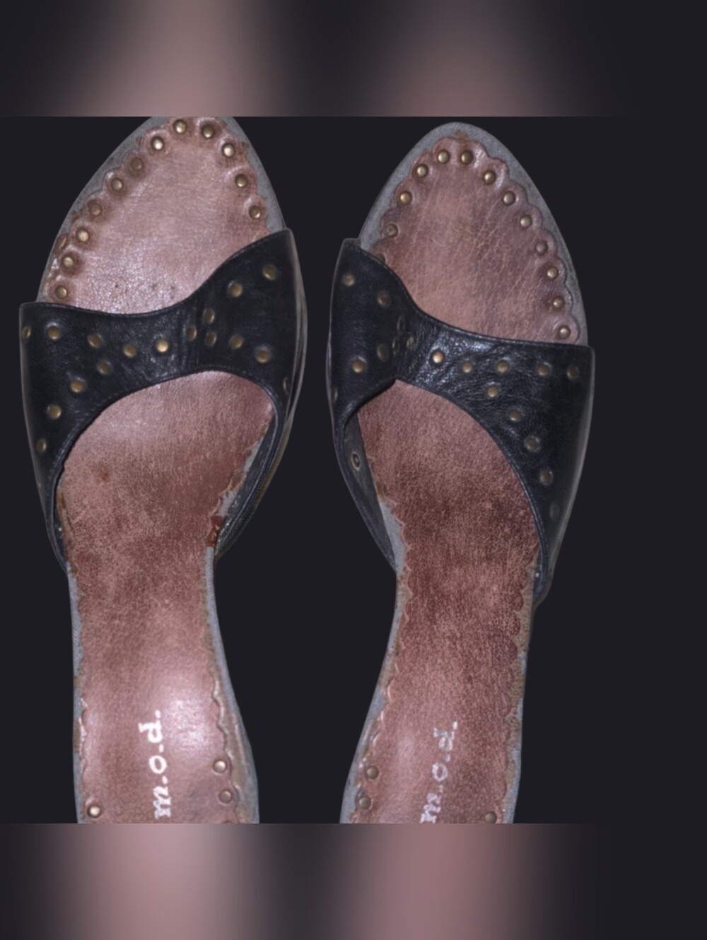 M.O.D Women's Black Studded Open-Toe Sandals
